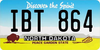 ND license plate IBT864