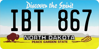 ND license plate IBT867