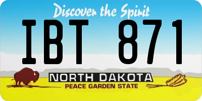 ND license plate IBT871