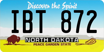 ND license plate IBT872