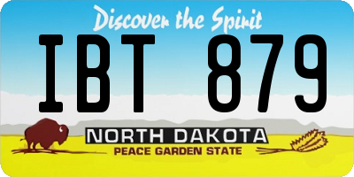 ND license plate IBT879