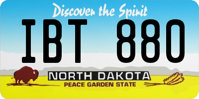 ND license plate IBT880