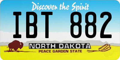 ND license plate IBT882