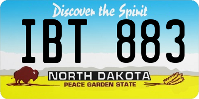ND license plate IBT883