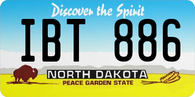 ND license plate IBT886