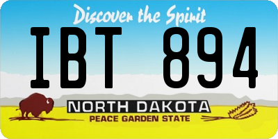 ND license plate IBT894