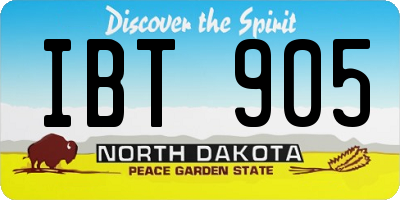 ND license plate IBT905