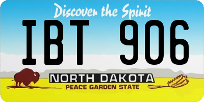 ND license plate IBT906