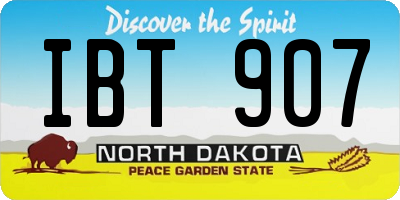 ND license plate IBT907