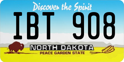 ND license plate IBT908