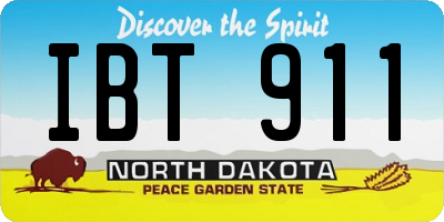 ND license plate IBT911