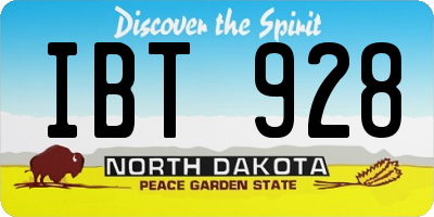 ND license plate IBT928