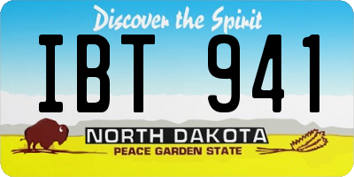 ND license plate IBT941