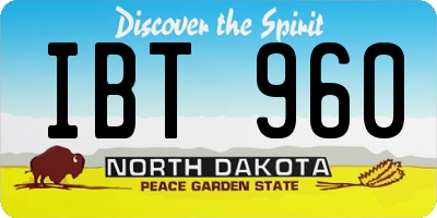 ND license plate IBT960