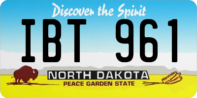 ND license plate IBT961
