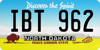 ND license plate IBT962