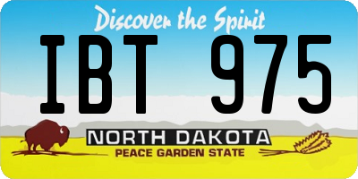 ND license plate IBT975