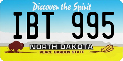 ND license plate IBT995