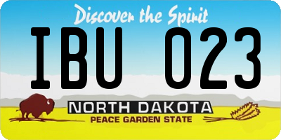 ND license plate IBU023