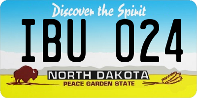 ND license plate IBU024
