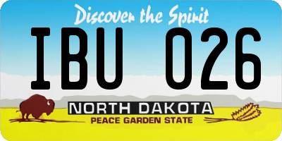 ND license plate IBU026