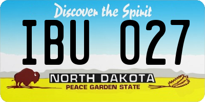 ND license plate IBU027