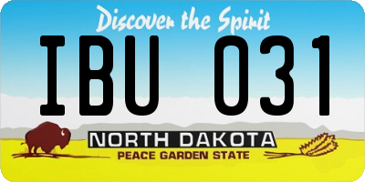 ND license plate IBU031
