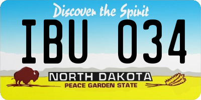 ND license plate IBU034