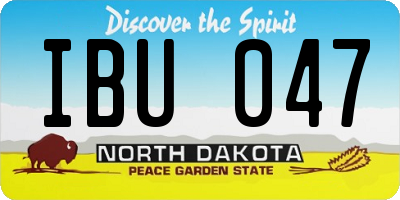ND license plate IBU047