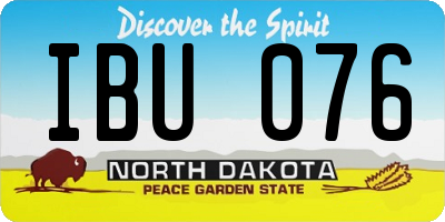 ND license plate IBU076