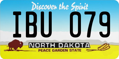 ND license plate IBU079