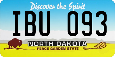 ND license plate IBU093