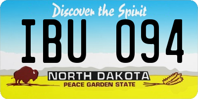 ND license plate IBU094