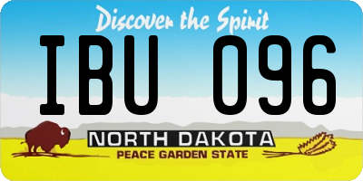 ND license plate IBU096