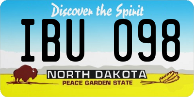 ND license plate IBU098