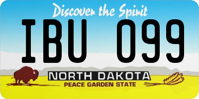 ND license plate IBU099