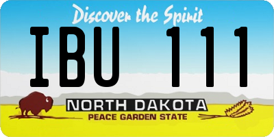 ND license plate IBU111