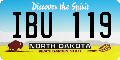 ND license plate IBU119