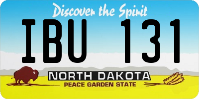 ND license plate IBU131