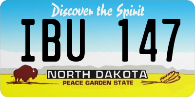 ND license plate IBU147