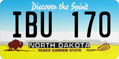 ND license plate IBU170