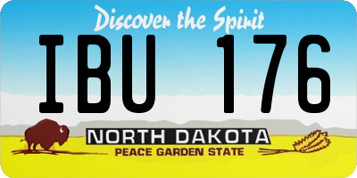 ND license plate IBU176