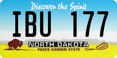 ND license plate IBU177