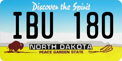 ND license plate IBU180