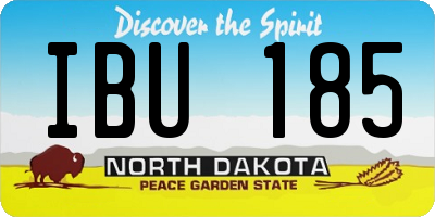 ND license plate IBU185