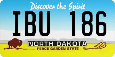 ND license plate IBU186