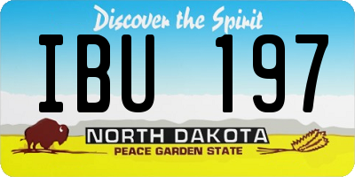 ND license plate IBU197