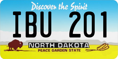 ND license plate IBU201