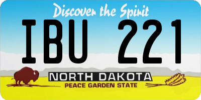 ND license plate IBU221