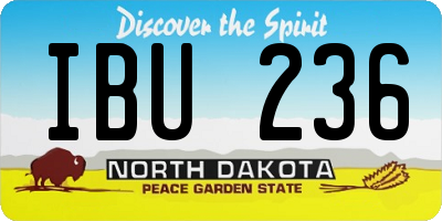 ND license plate IBU236